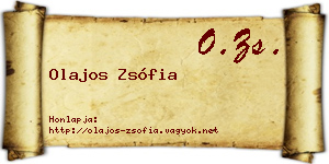 Olajos Zsófia névjegykártya